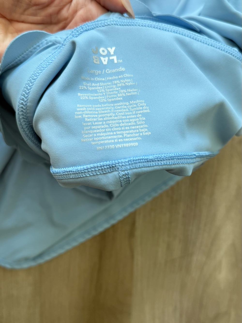JoyLab Sky Blue Athletic Dress with Built-In Shorts - Picture 5 of 7